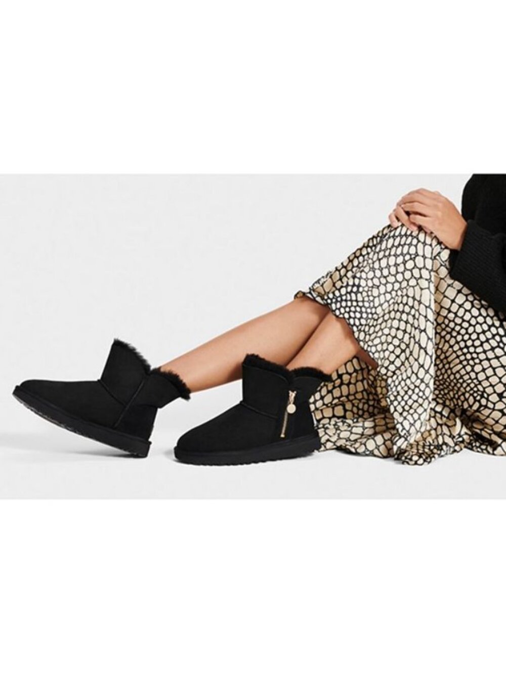 UGG® Bailey Zip Shearling Lined Mini Boots - Picture 2 of 11